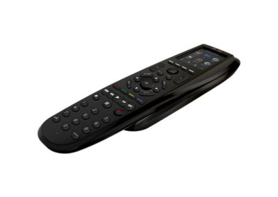 A universal remote for TVs and music for a professional sound system