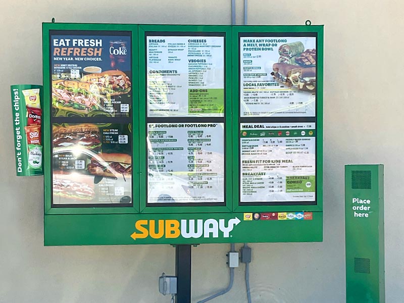 Drive thru systems for Subway