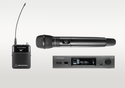 Wireless microphones for audiovisual system