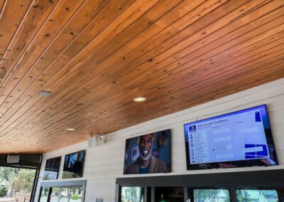 audiovisual installation for restaurant and bar