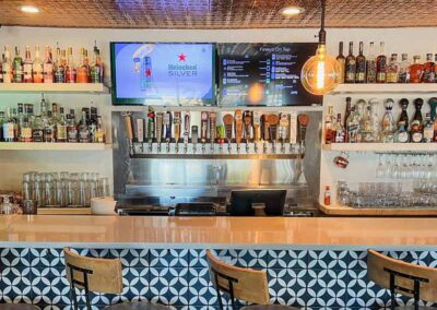 commercial sound system and television installation services for bar and restaurant