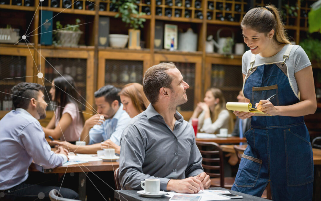 A restaurant using professional music streaming for their business