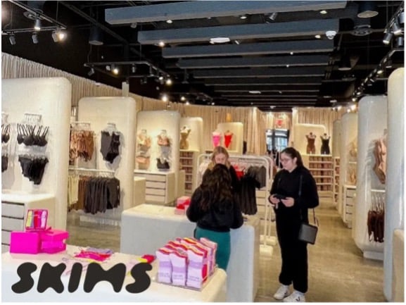 Sound system in retail store SKIMS Austin location installed by Mood Texas